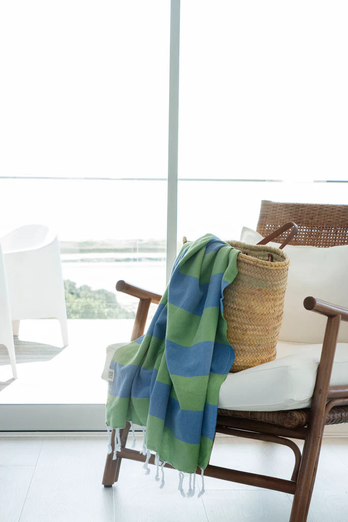 Izzy and Jean Santorini Towel - Denim Olive
