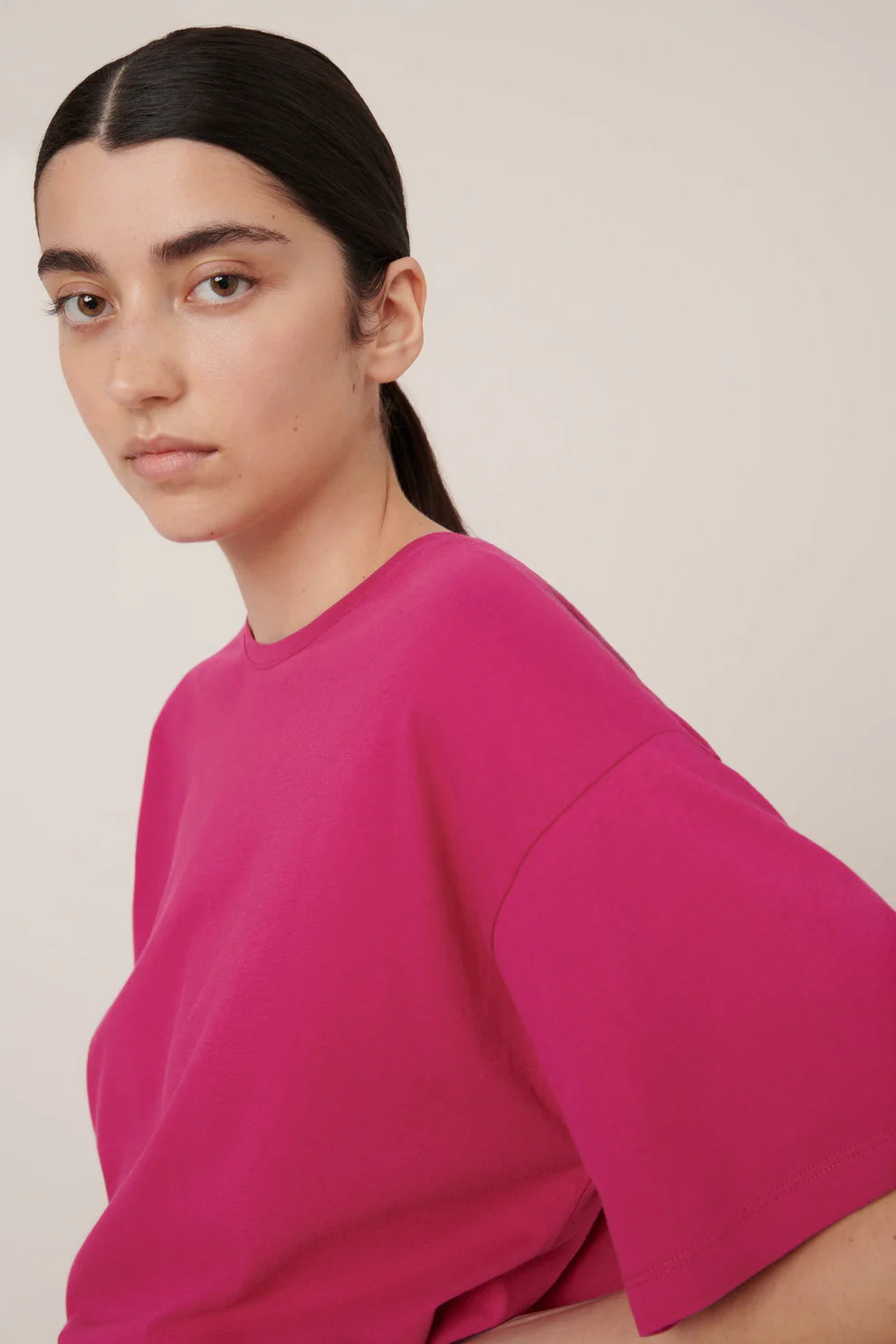 Kowtow Light Boxy Tee - Magenta