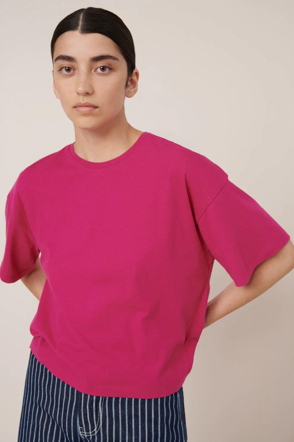 Kowtow Light Boxy Tee - Magenta