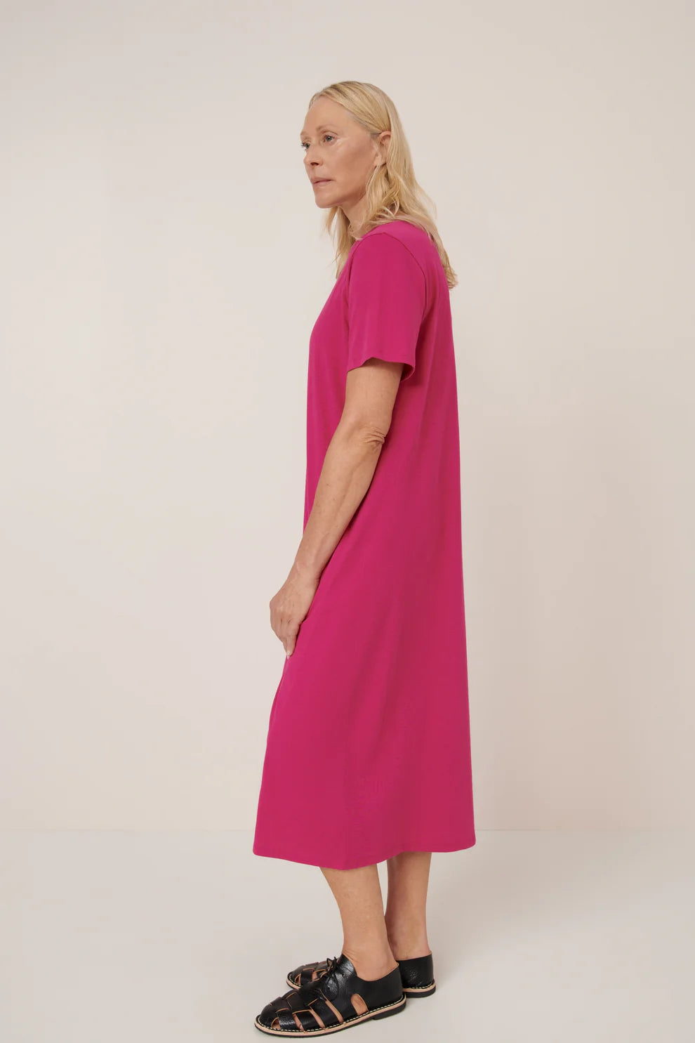 Kowtow Light Tee Dress - Magenta