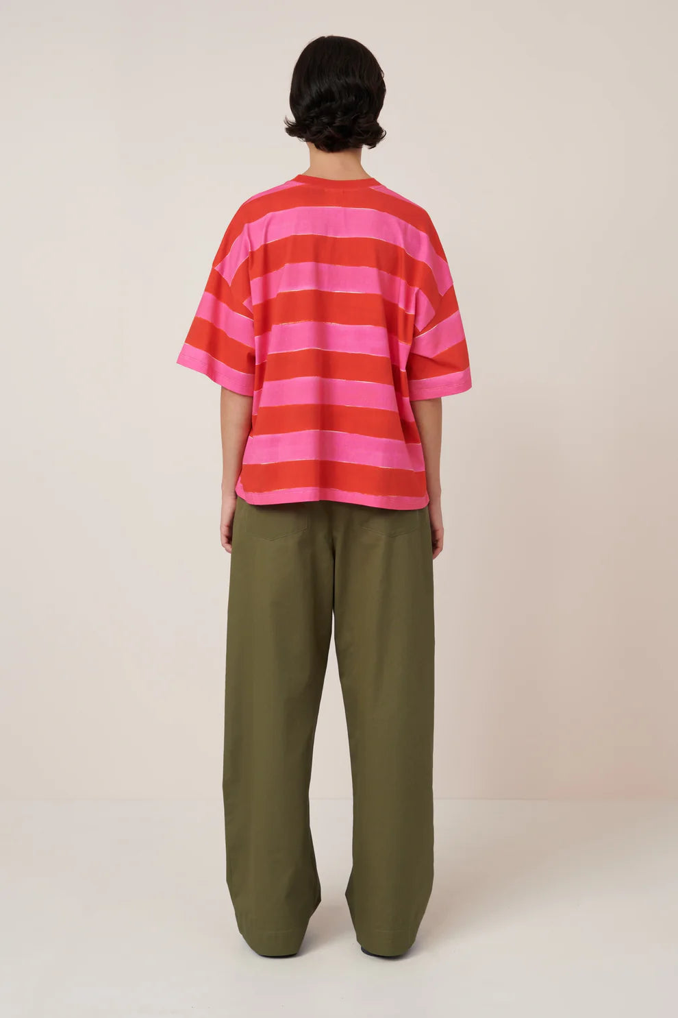Kowtow Oversized Boxy Tee - Painted Stripe