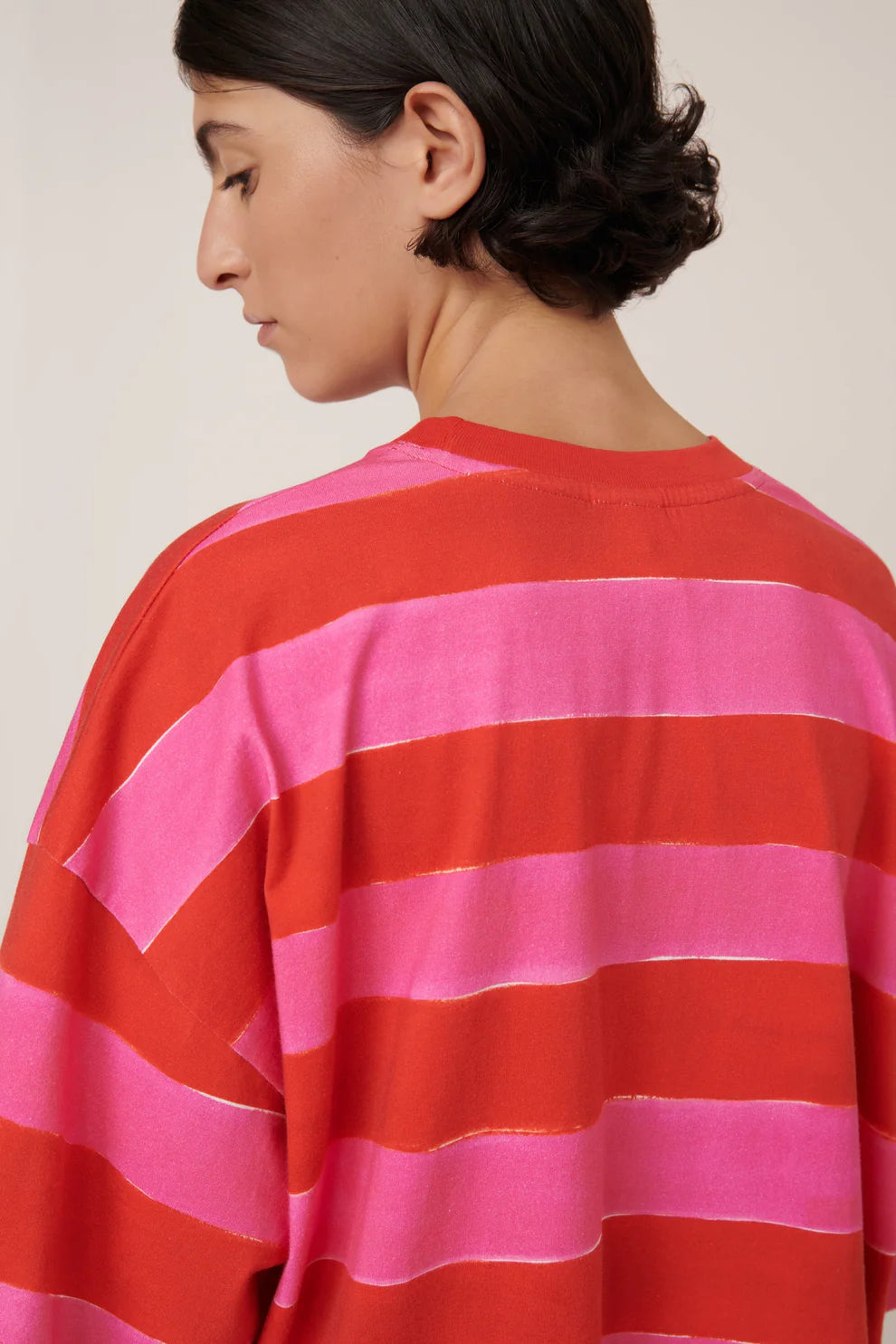 Kowtow Oversized Boxy Tee - Painted Stripe
