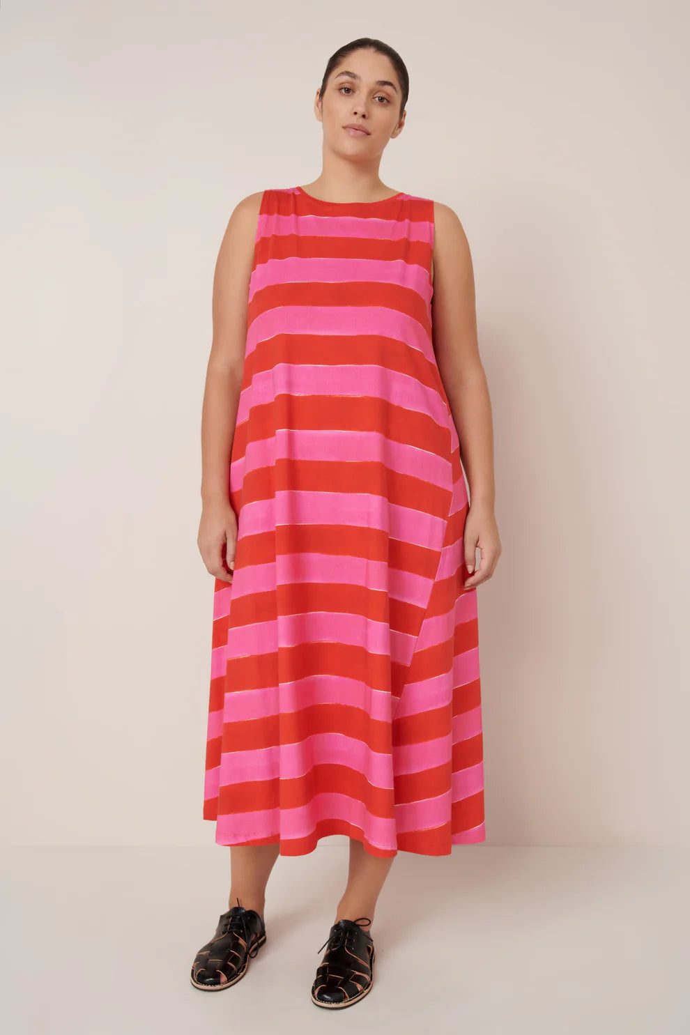 Kowtow Tank Swing Dress - Painted Stripe