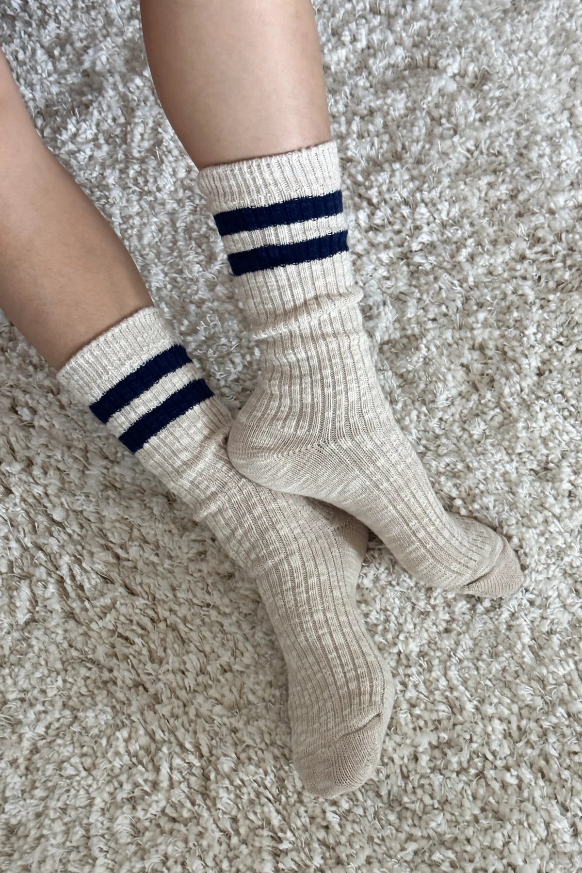 Le Bon Shoppe Cottage Socks - Oatmeal Varsity