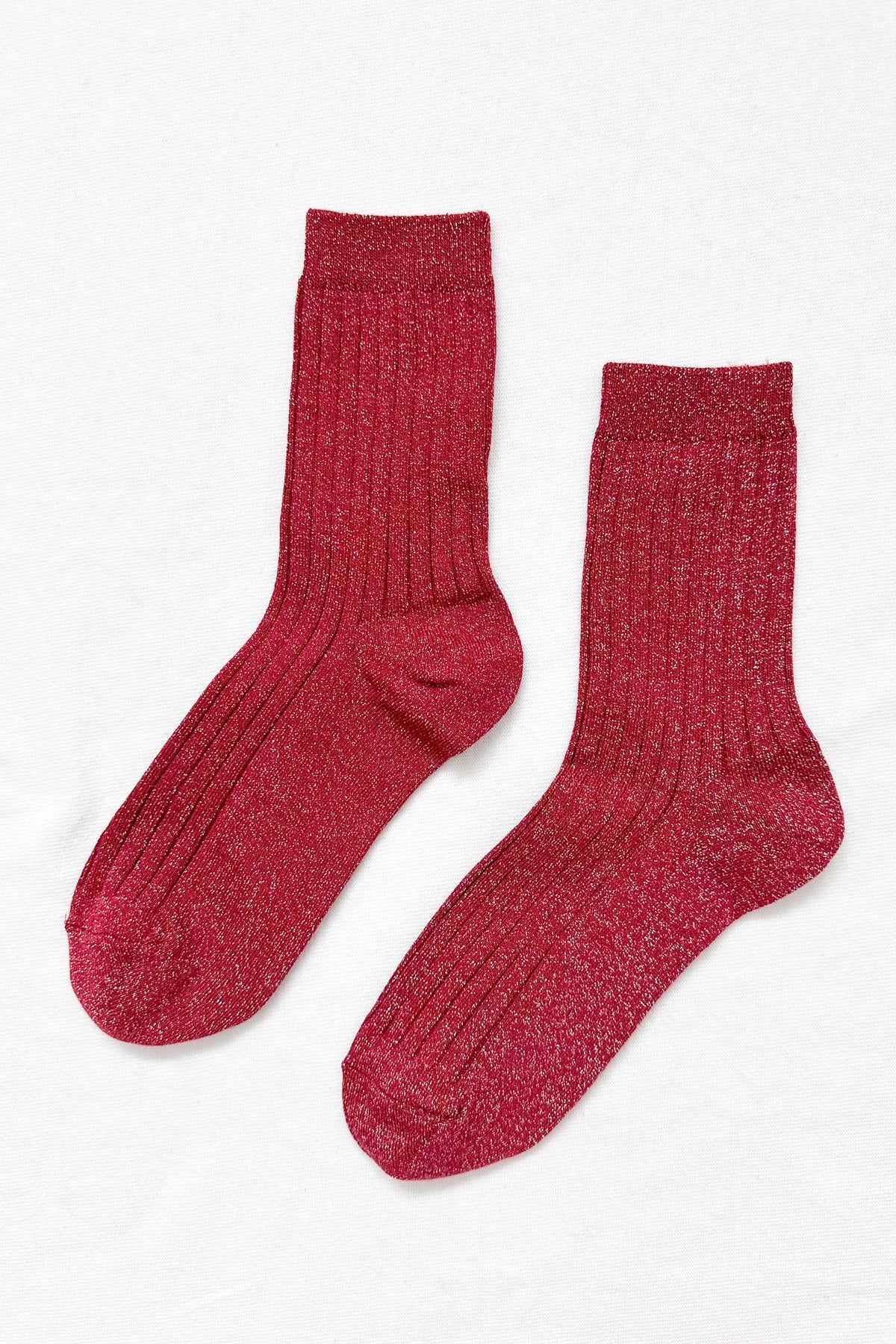 Le Bon Shoppe Her Socks - Carmine Glitter