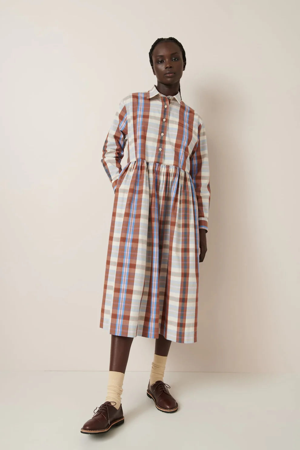 Kowtow Lee Dress - Terra Check