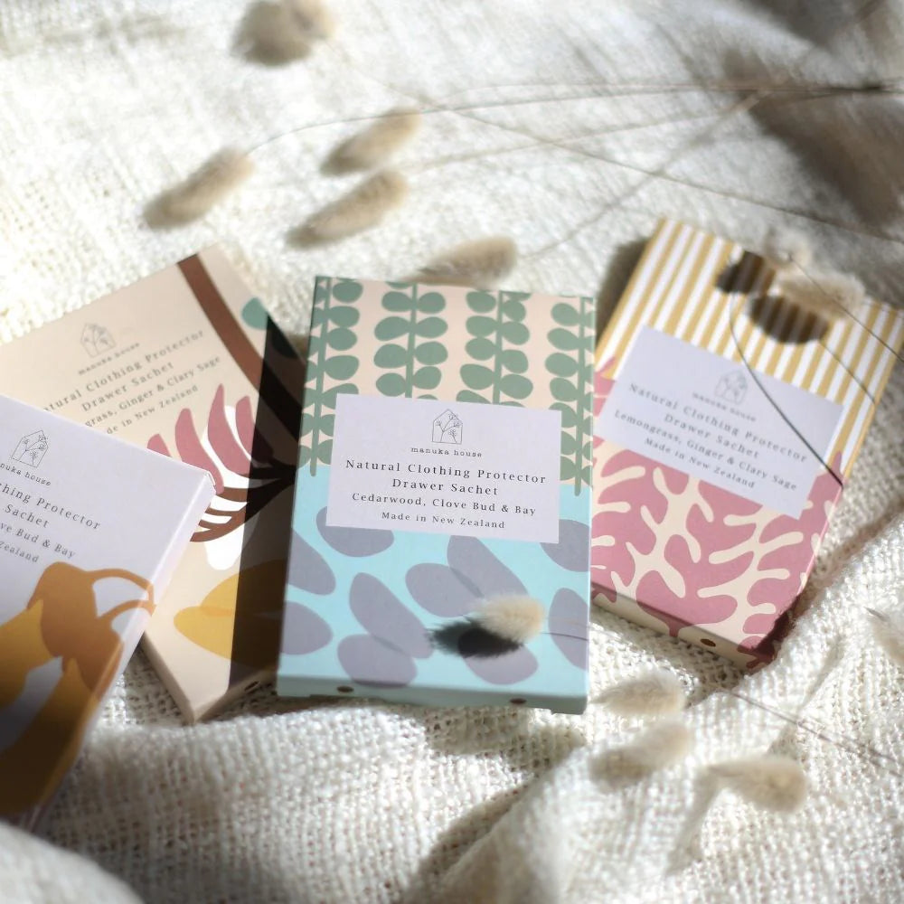 Manuka House Contemporary Drawer Sachet - Lemongrass, Ginger & Clary Sage