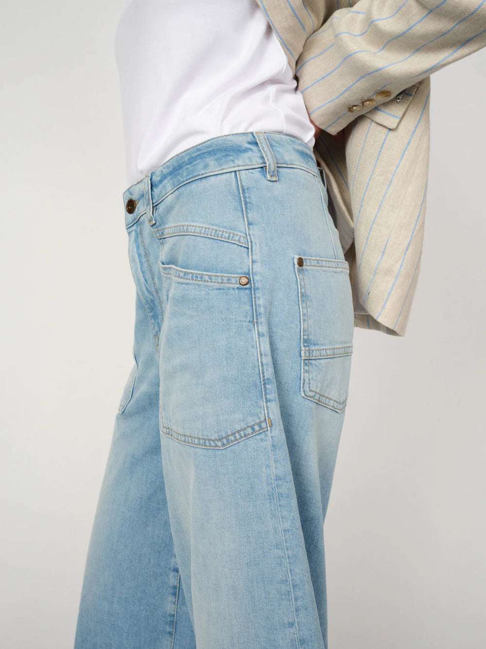 Mos Mosh Sagai Culotte Jeans - Light Blue