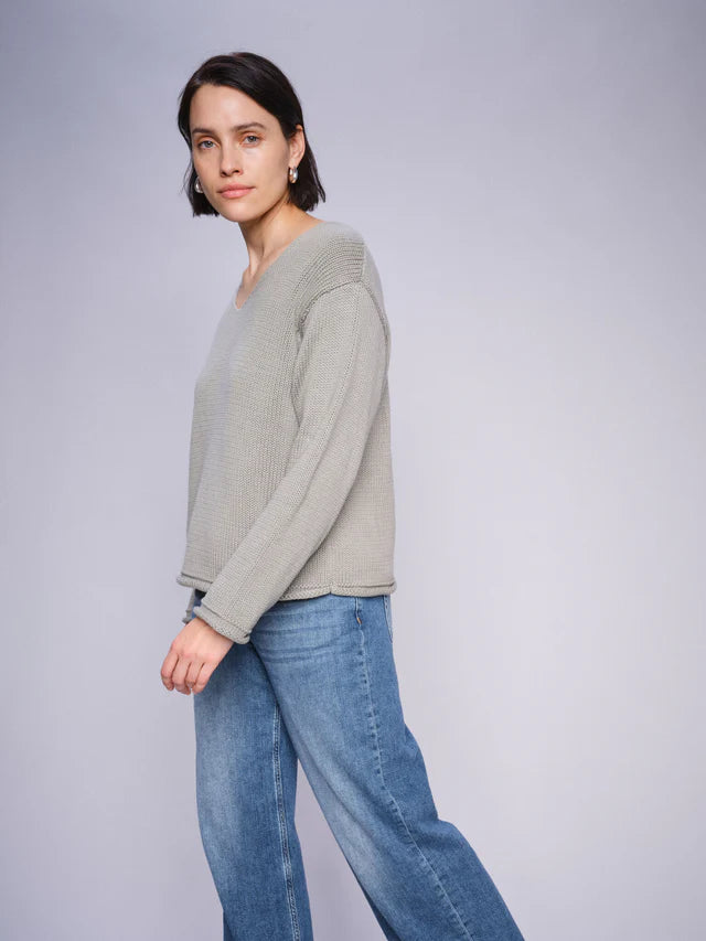 Mos Mosh Bine V-Neck Knit - Shadow