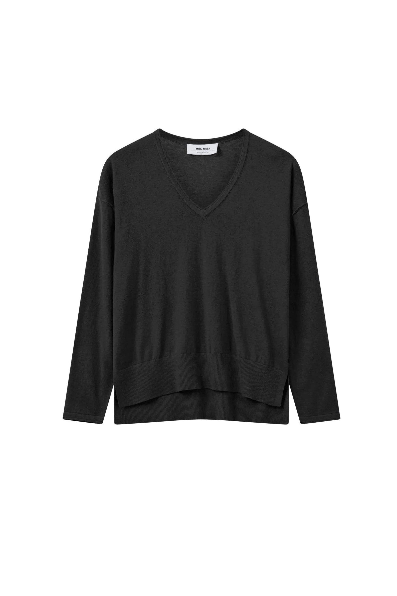 Mos Mosh Tani V-Neck Knit - Black