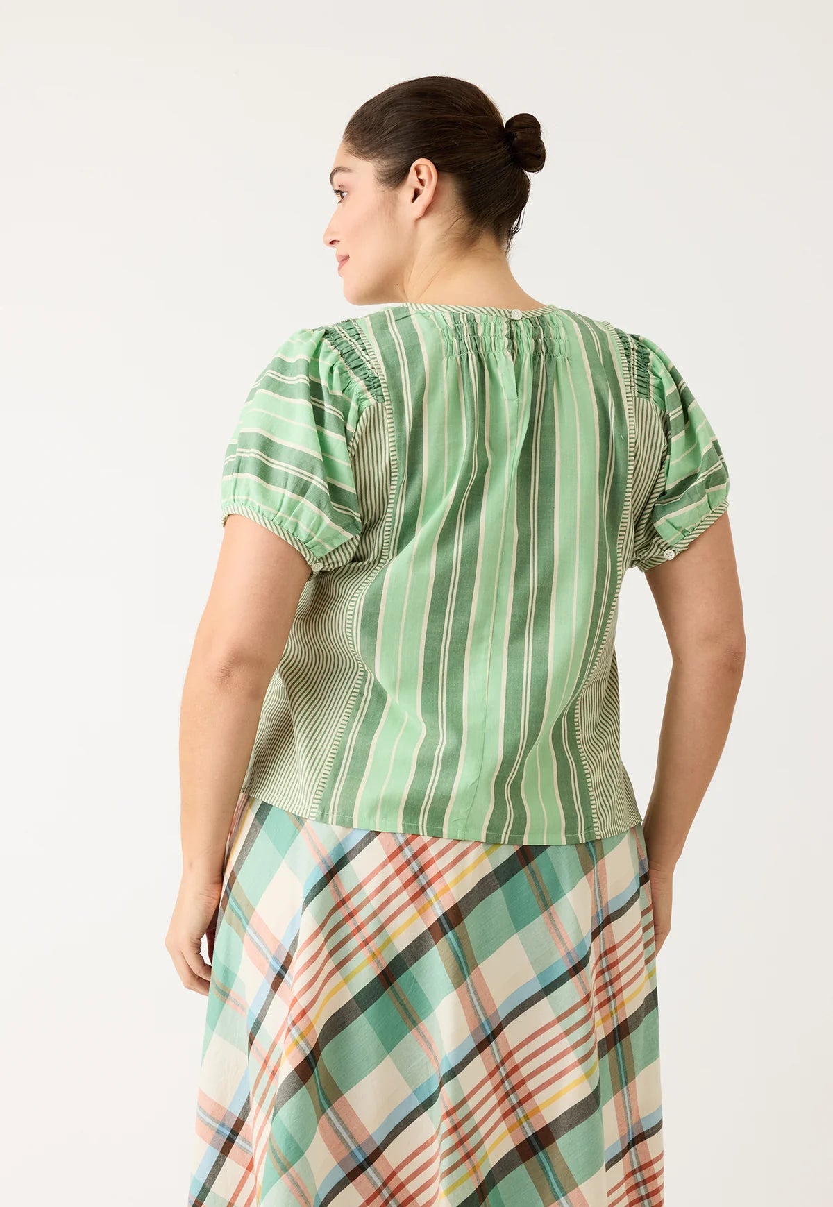 Nancybird Jolene Top - Green Stripes