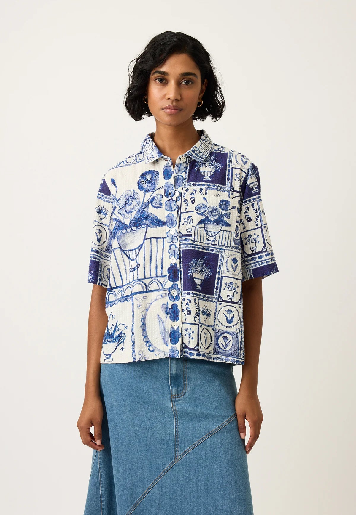 Nancybird Silk Scarf - Lyon Tile