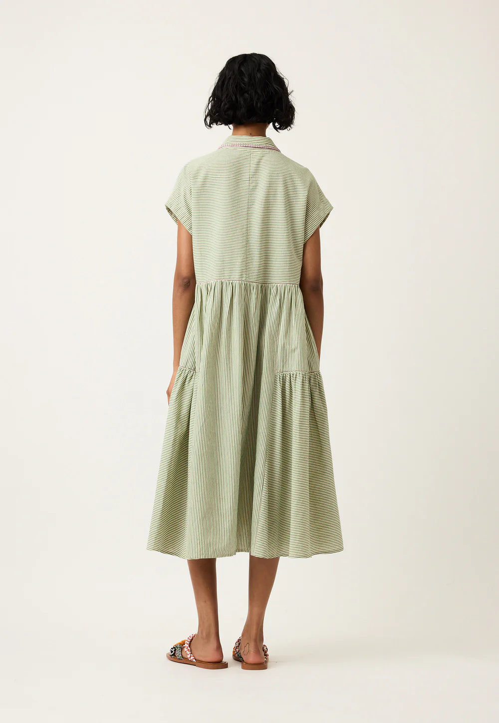 Nancybird Maja Dress -Green Stripe