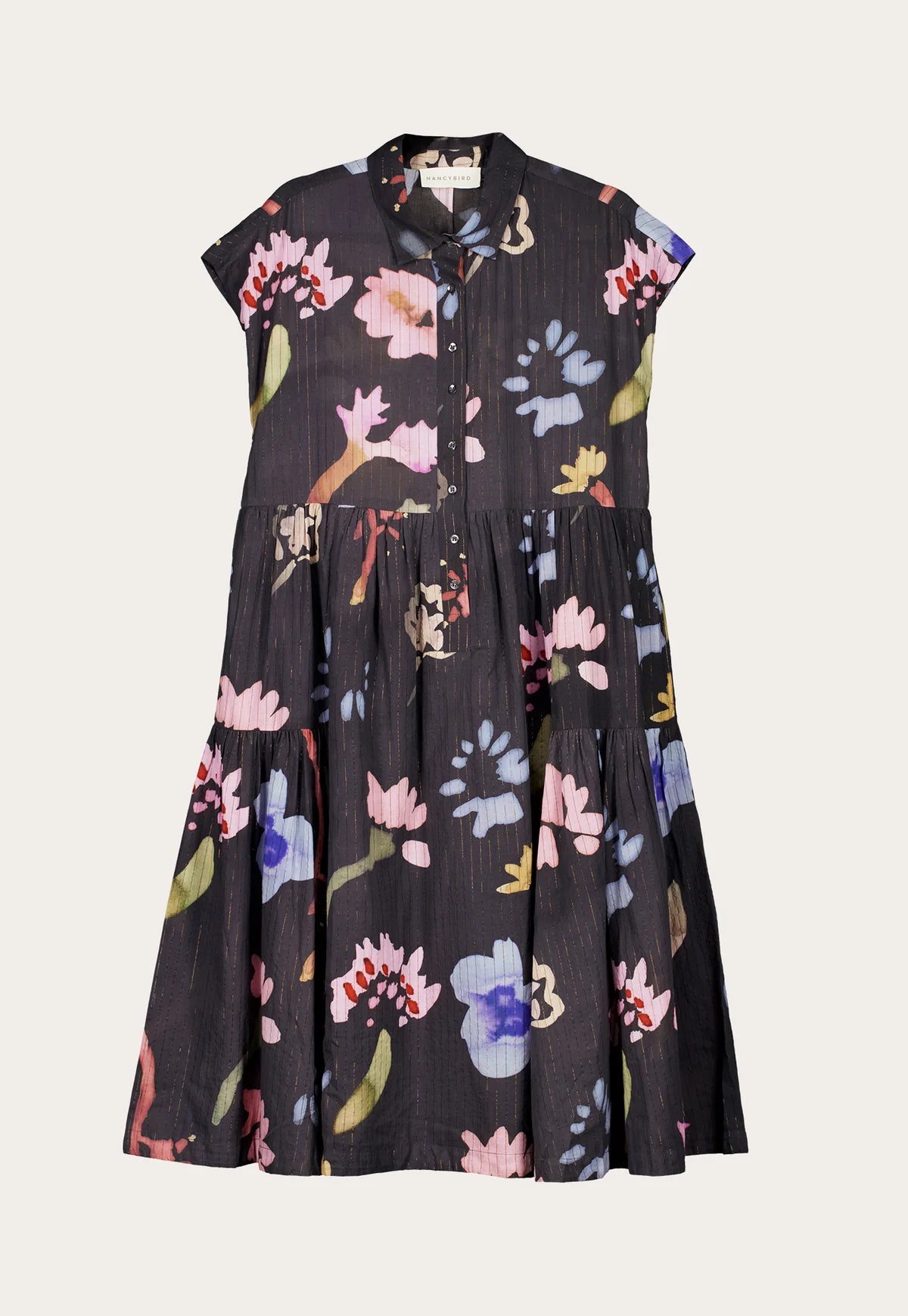 Nancybird Maja Dress - Watercolour Charcoal
