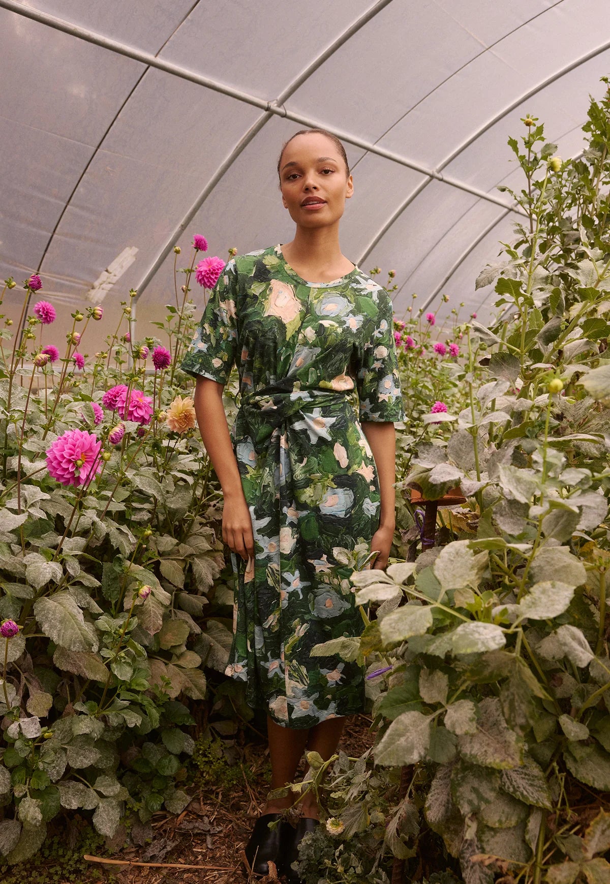 Nancybird Terra Short Sleeve Wrap Dress - Garden