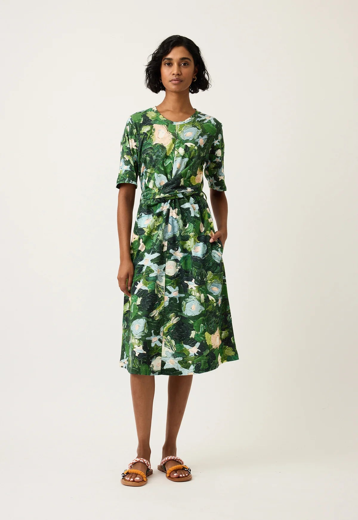 Nancybird Terra Short Sleeve Wrap Dress - Garden
