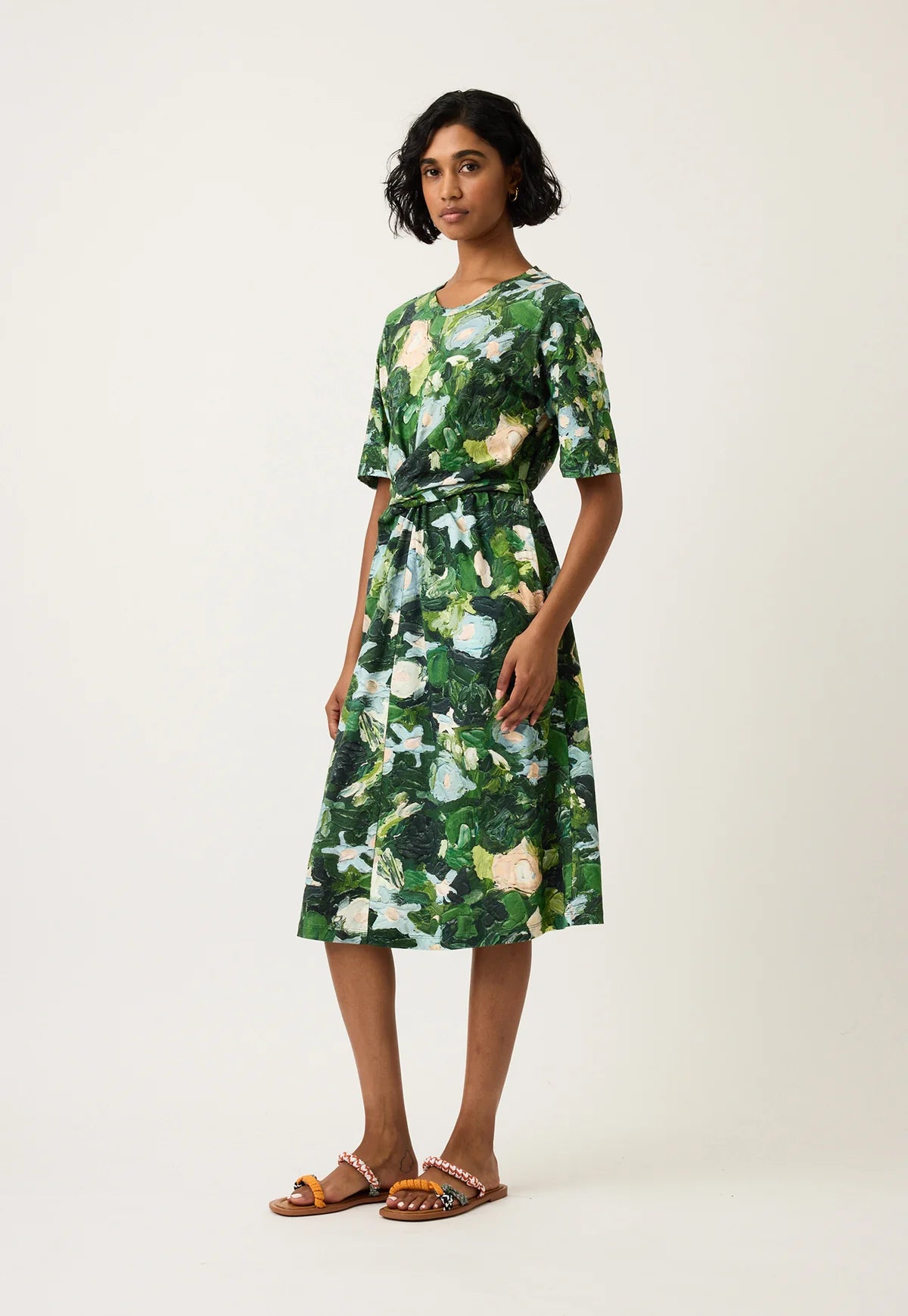 Nancybird Terra Short Sleeve Wrap Dress - Garden