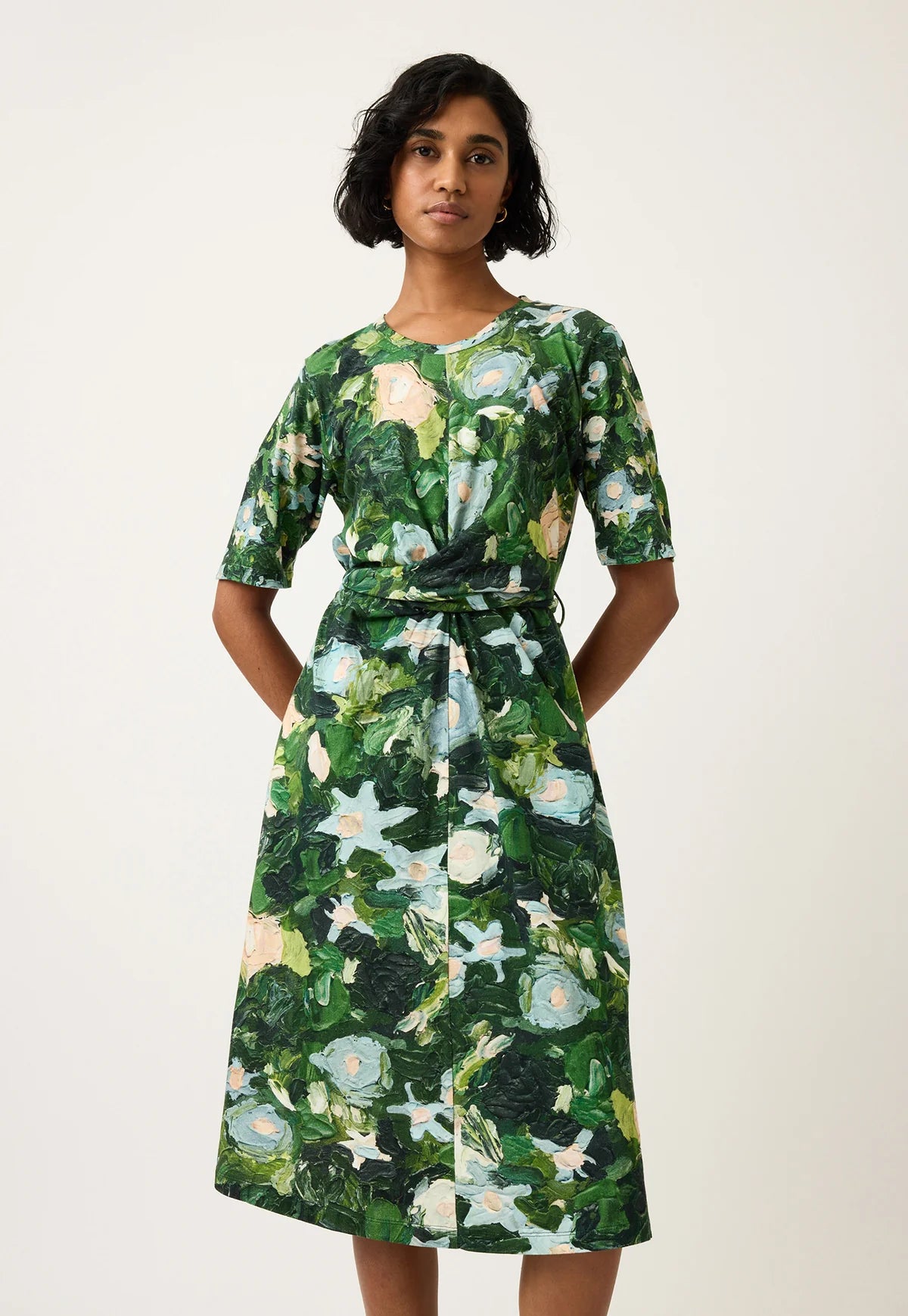 Nancybird Terra Short Sleeve Wrap Dress - Garden