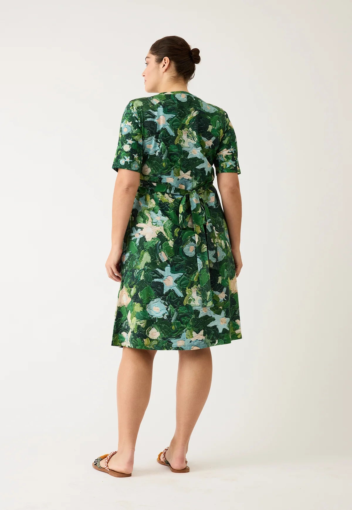 Nancybird Terra Short Sleeve Wrap Dress - Garden
