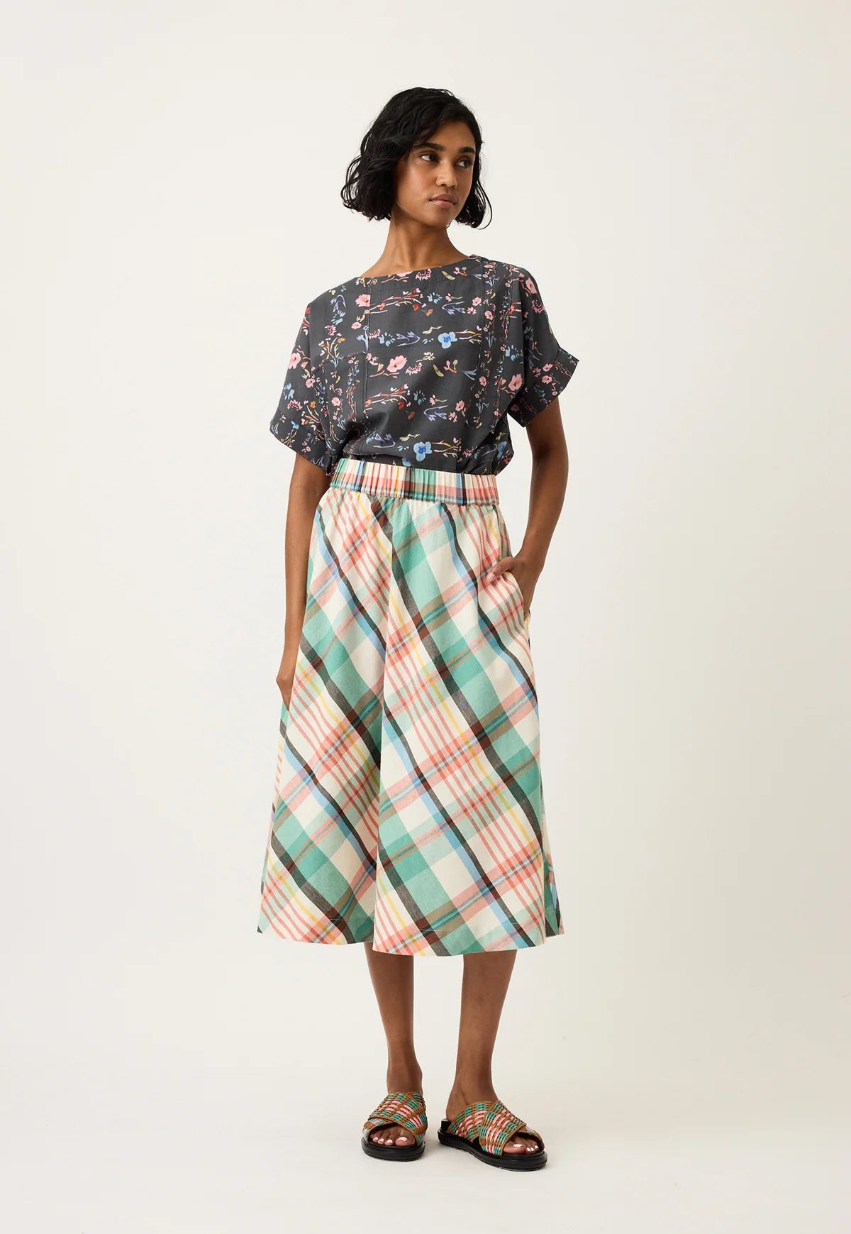 Nancybird Wave Skirt - Summer Check