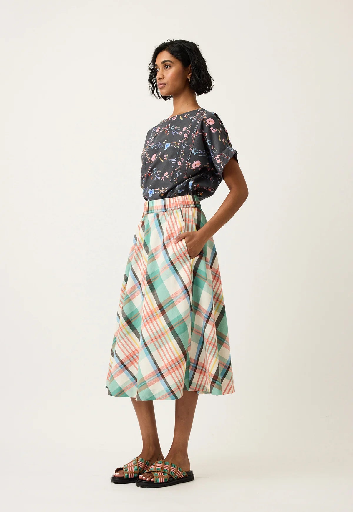 Nancybird Wave Skirt - Summer Check