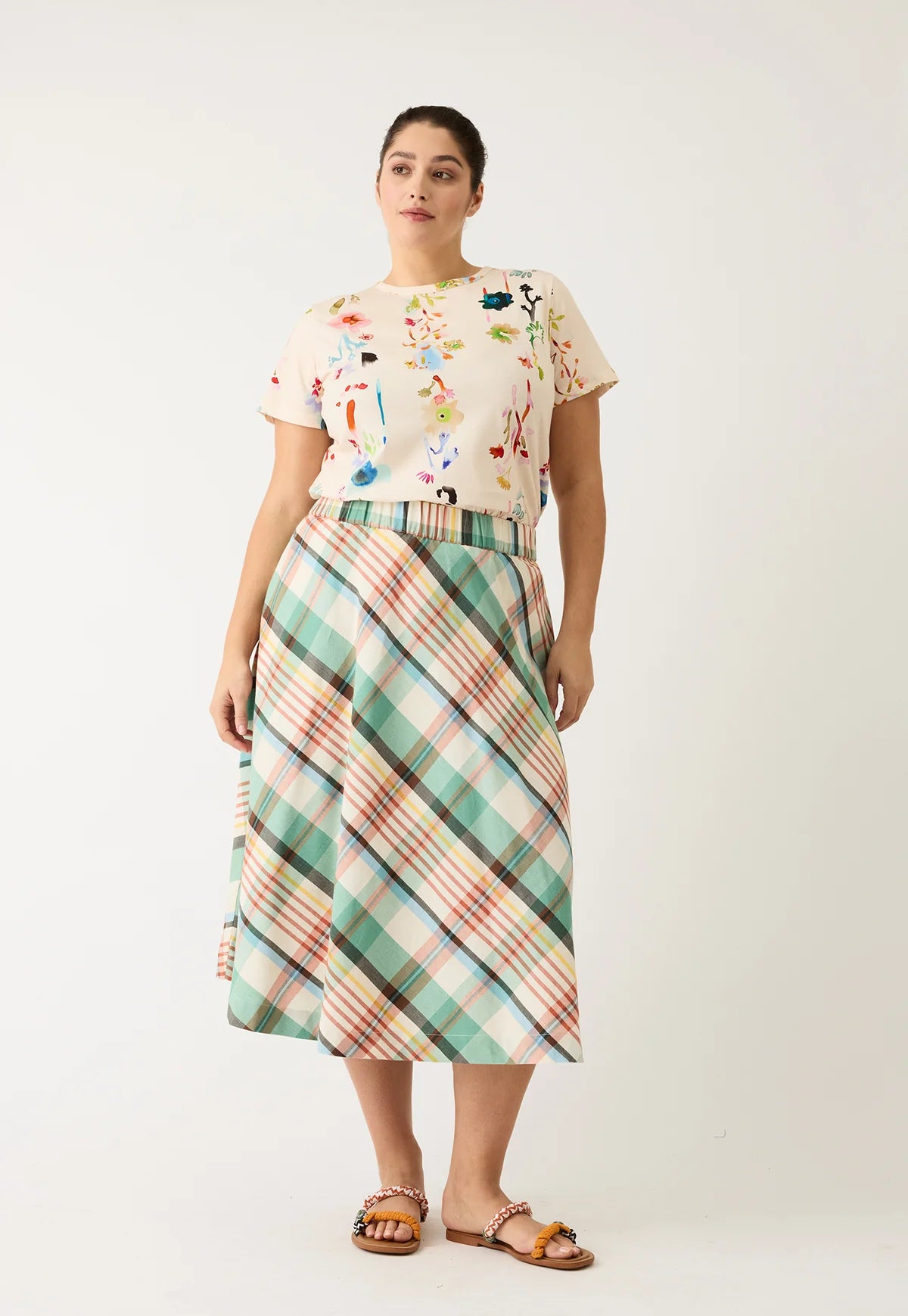 Nancybird Wave Skirt - Summer Check