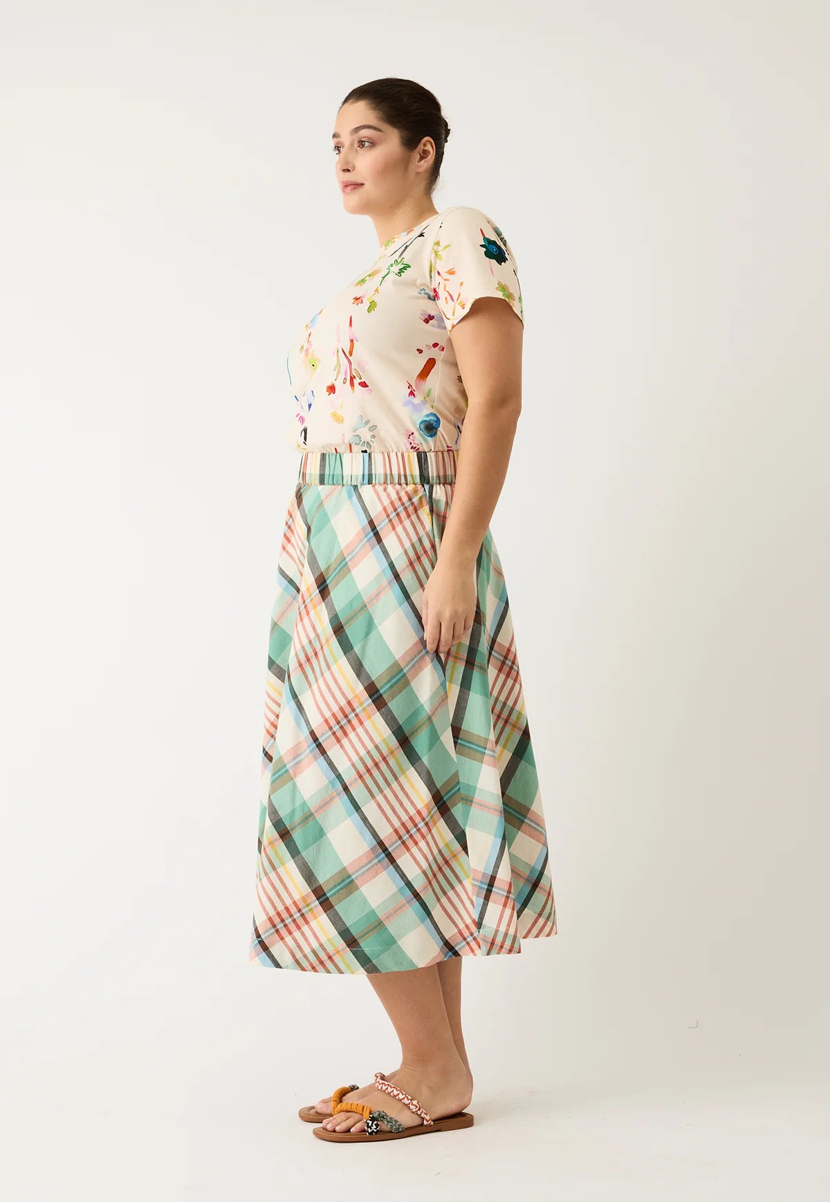 Nancybird Wave Skirt - Summer Check
