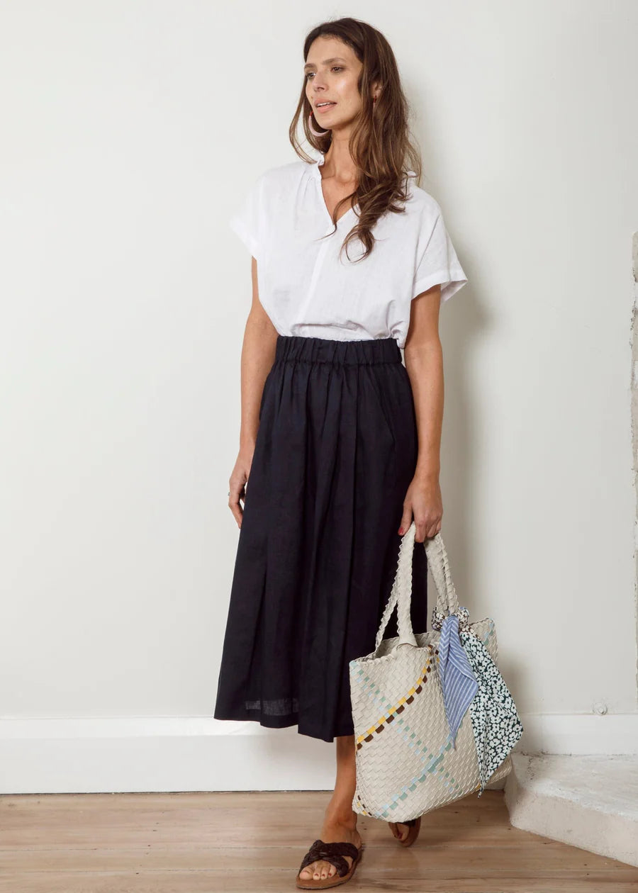 Dalston Sapphire Skirt - Linen Ink