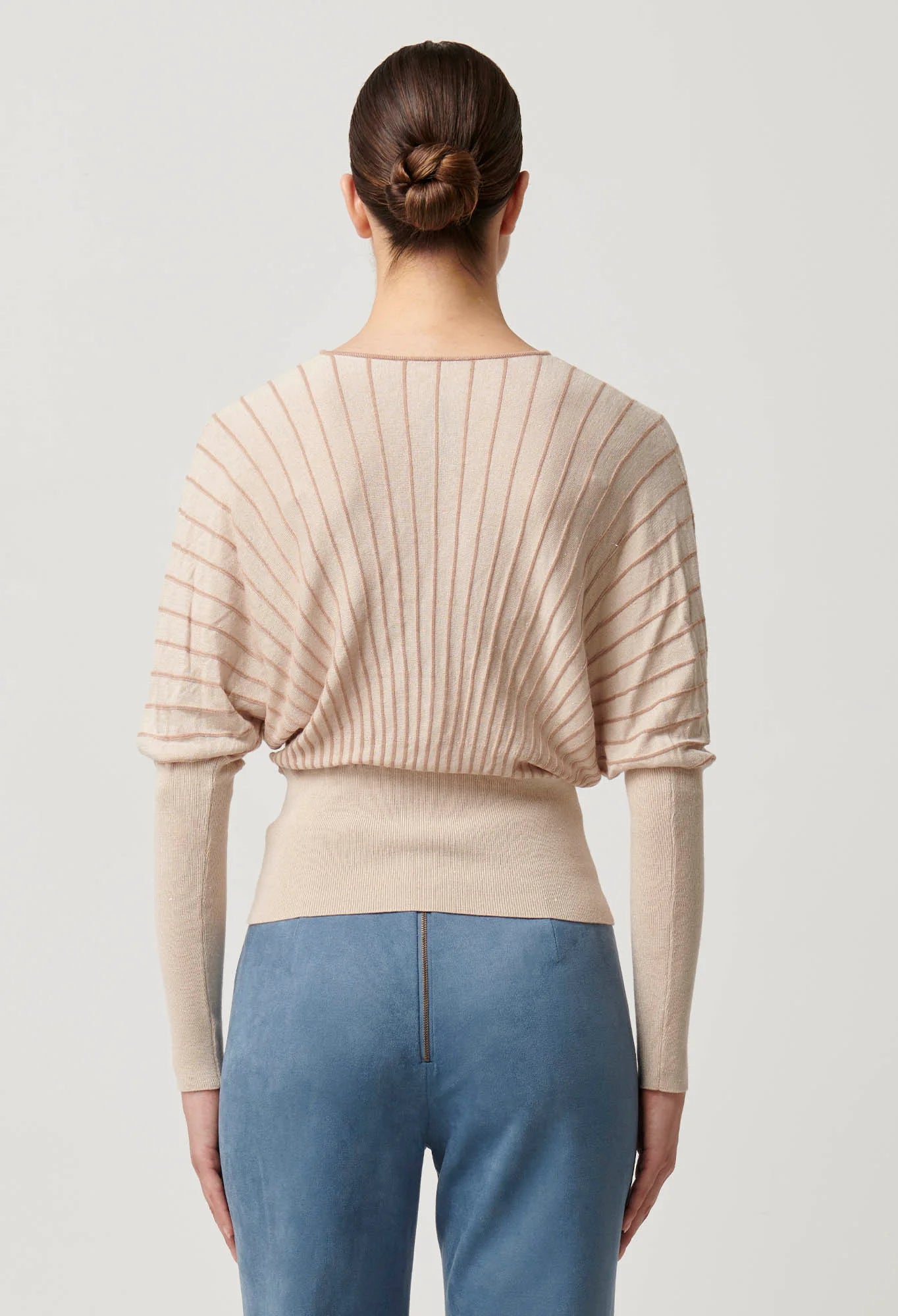 Once Was Francine Stripe Knit Top - Buckwheat