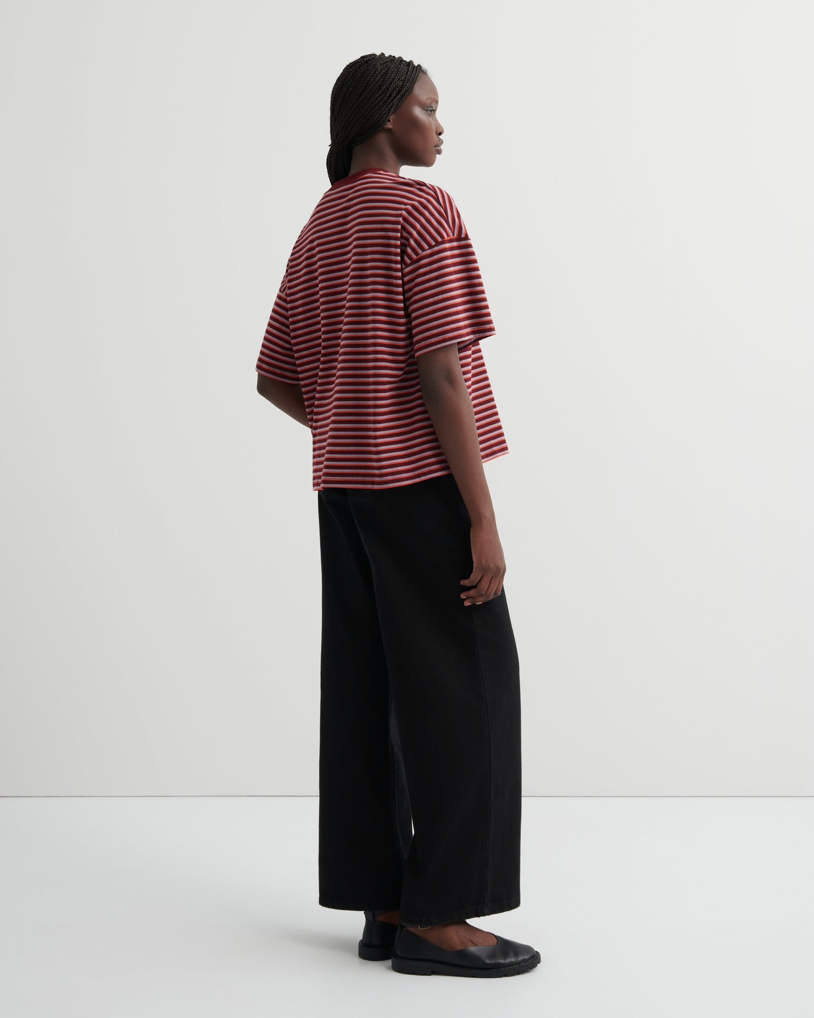 Kowtow Oversized Boxy Tee - Stack Stripe