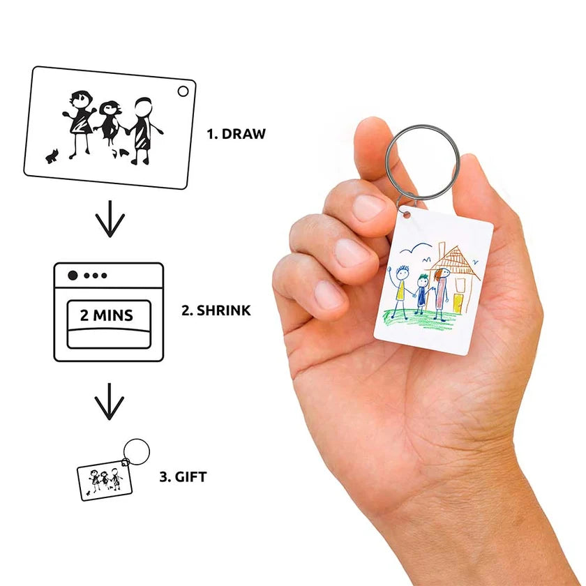 Pikkii Shrink Drawing Keyring