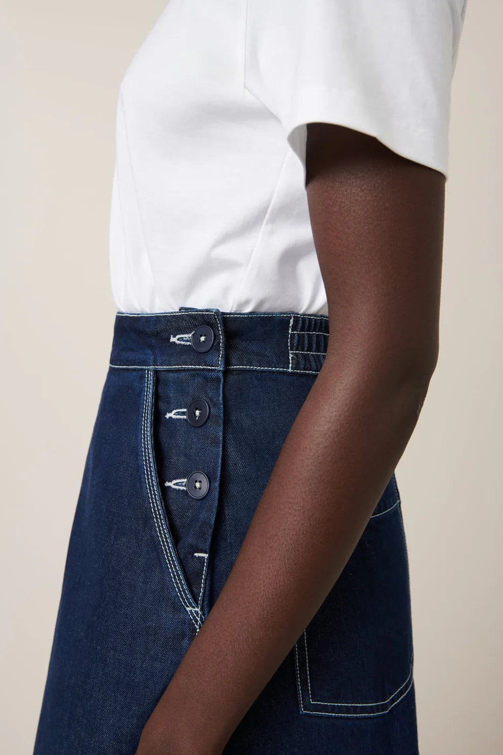 Kowtow Piper Skirt - Indigo Denim