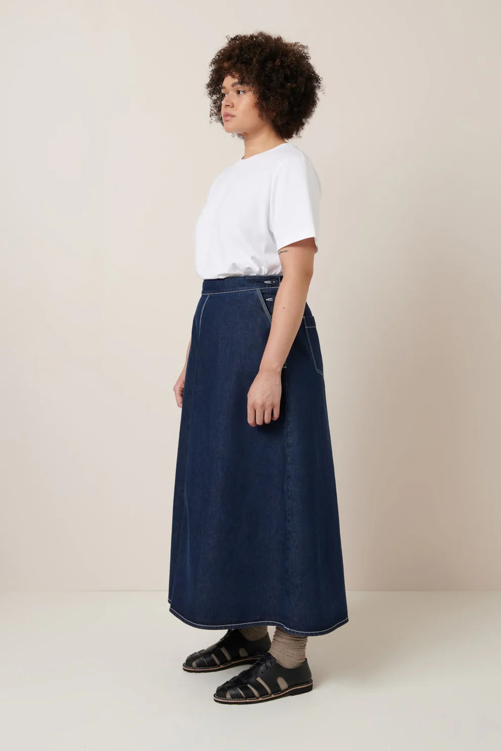 Kowtow Piper Skirt - Indigo Denim