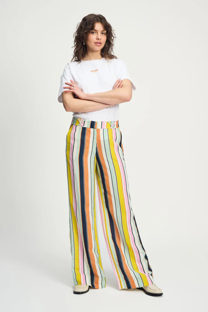 POM Amsterdam Linen Pants - Paradise Stripes