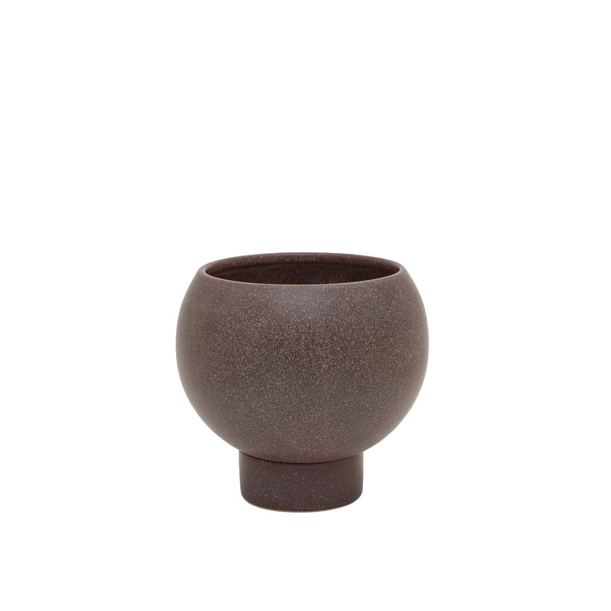 Orbit Small Planter - Coffee