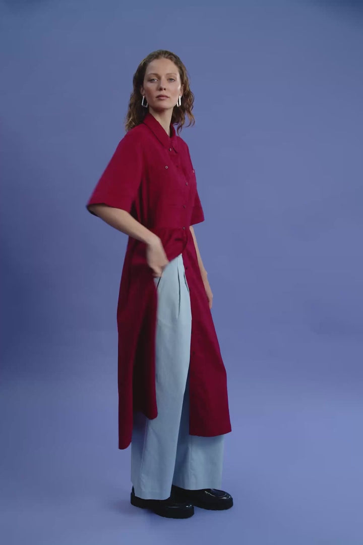 Elk Llinen Light Dress - Bordeaux
