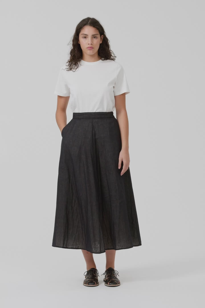 Kowtow Rotation Skirt - Black Ecru