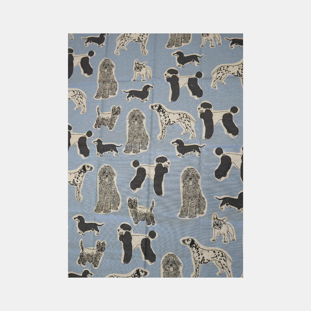 Raine & Humble Woof Tea Towel 2pk - Blue