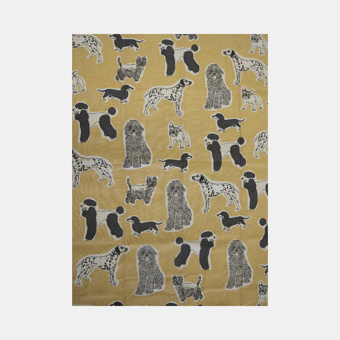 Raine & Humble Woof Tea Towel 2pk - Yellow
