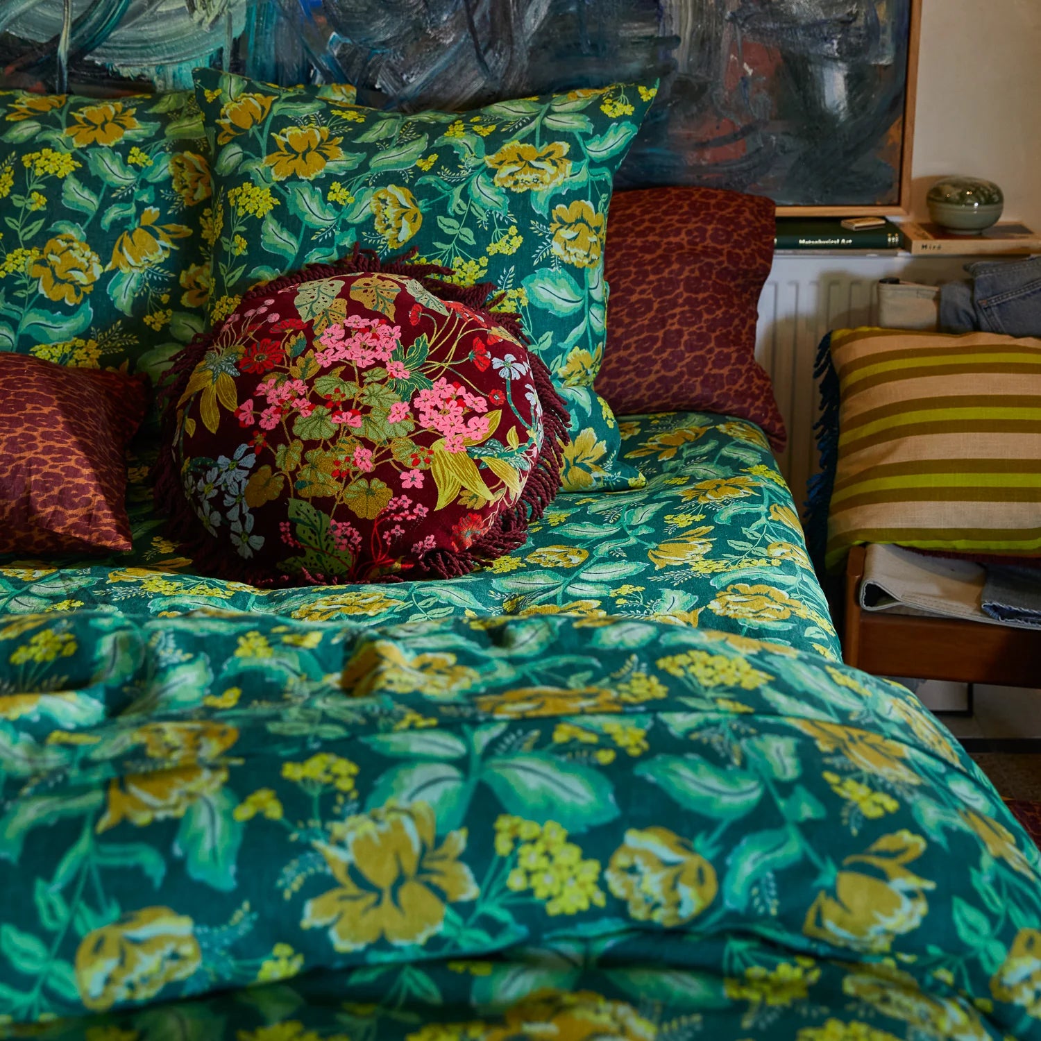 Sage and Clare Genevieve Fringe Cushion