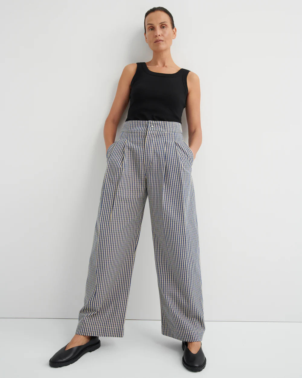 Kowtow Sculpt Pant - Landscape Check