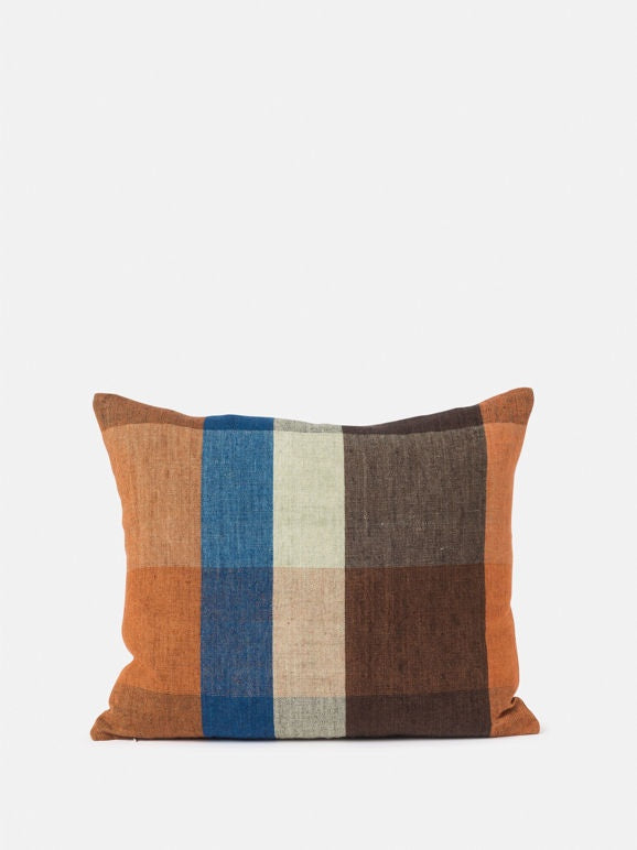 Citta Cabin Linen Cushion - Midnight