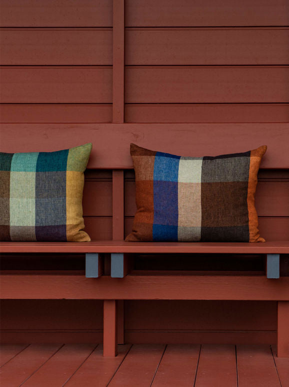 Citta Cabin Linen Cushion - Midnight