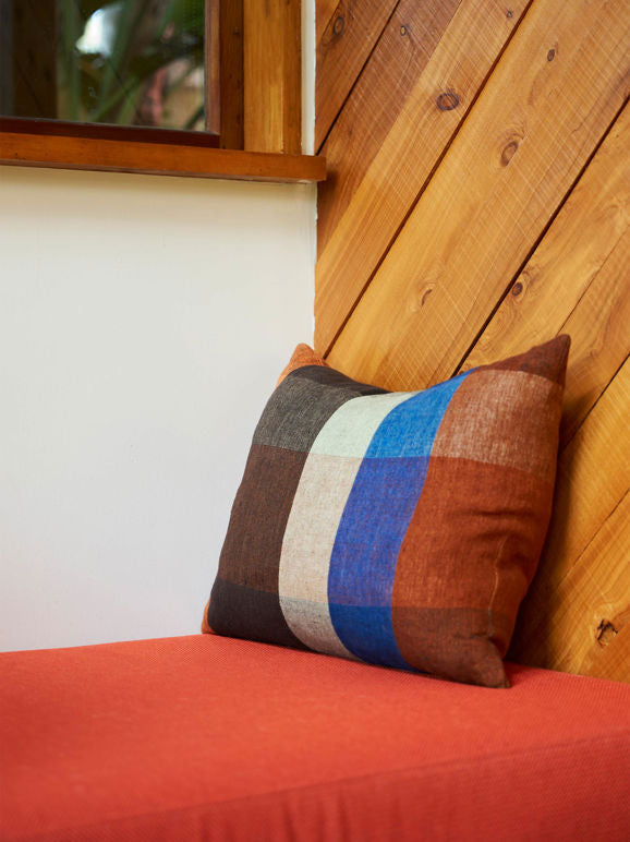 Citta Cabin Linen Cushion - Midnight