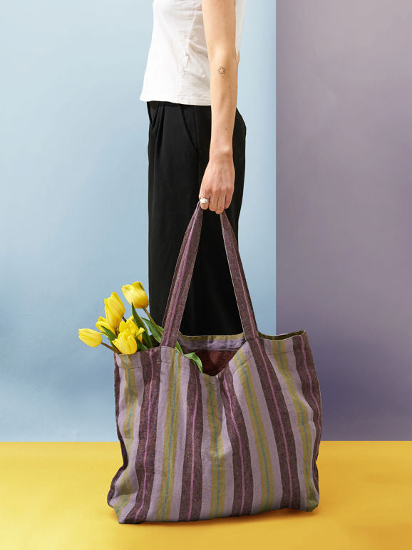 Citta Biarritz Striped Market Bag - Multi