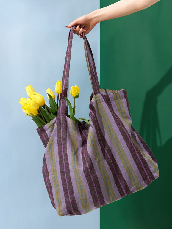 Citta Biarritz Striped Market Bag - Multi