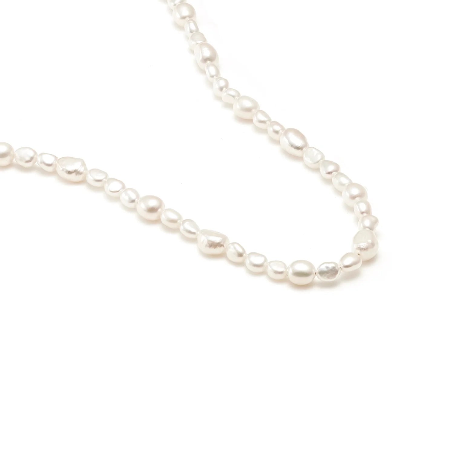 Silk & Steel Allure Pearl Necklace - Gold