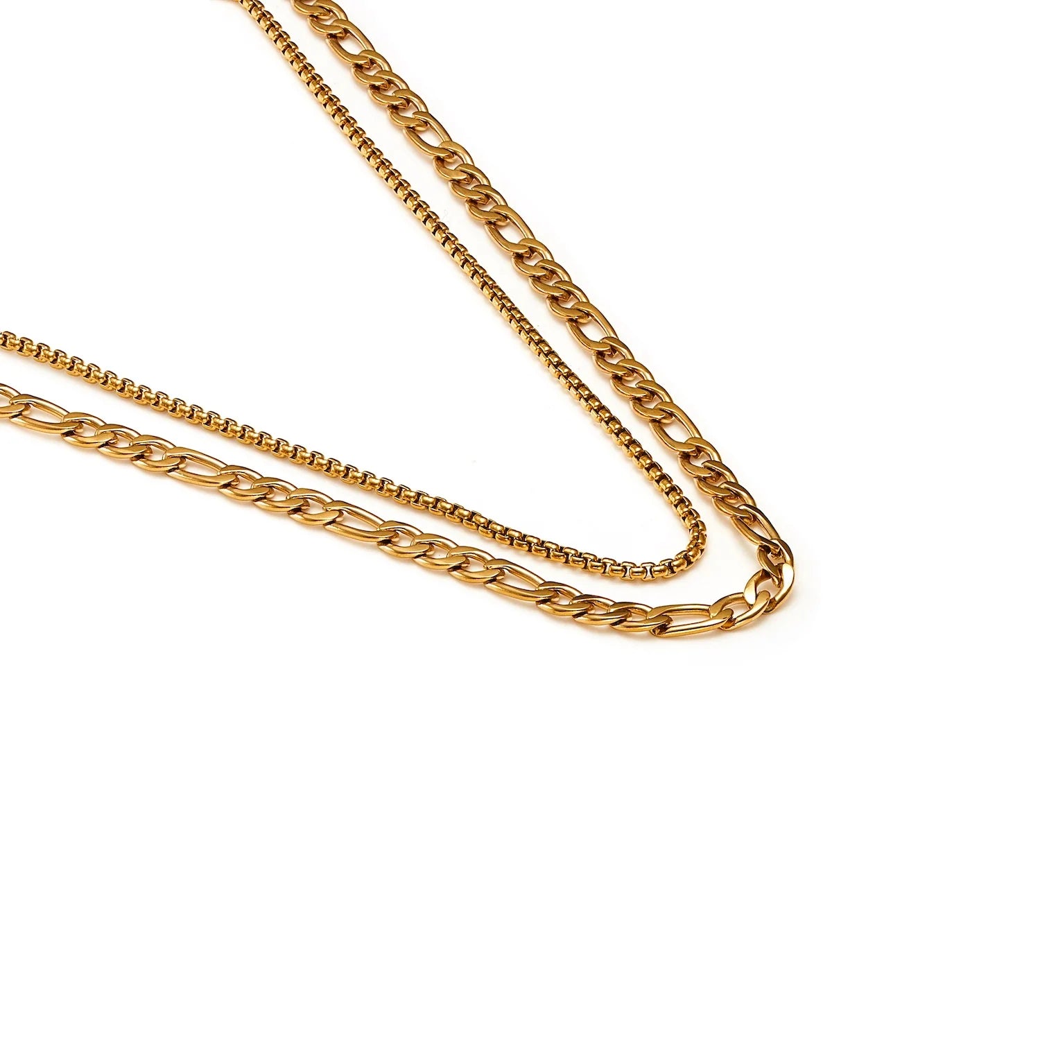 Silk & Steel Reflection Necklace - Gold