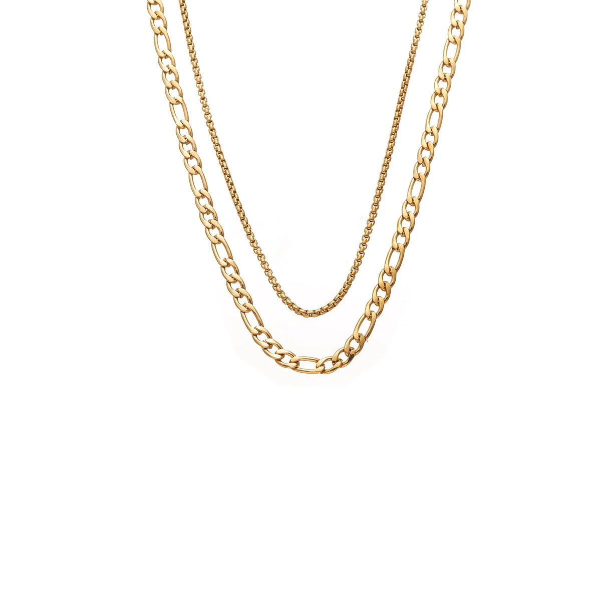 Silk & Steel Reflection Necklace - Gold