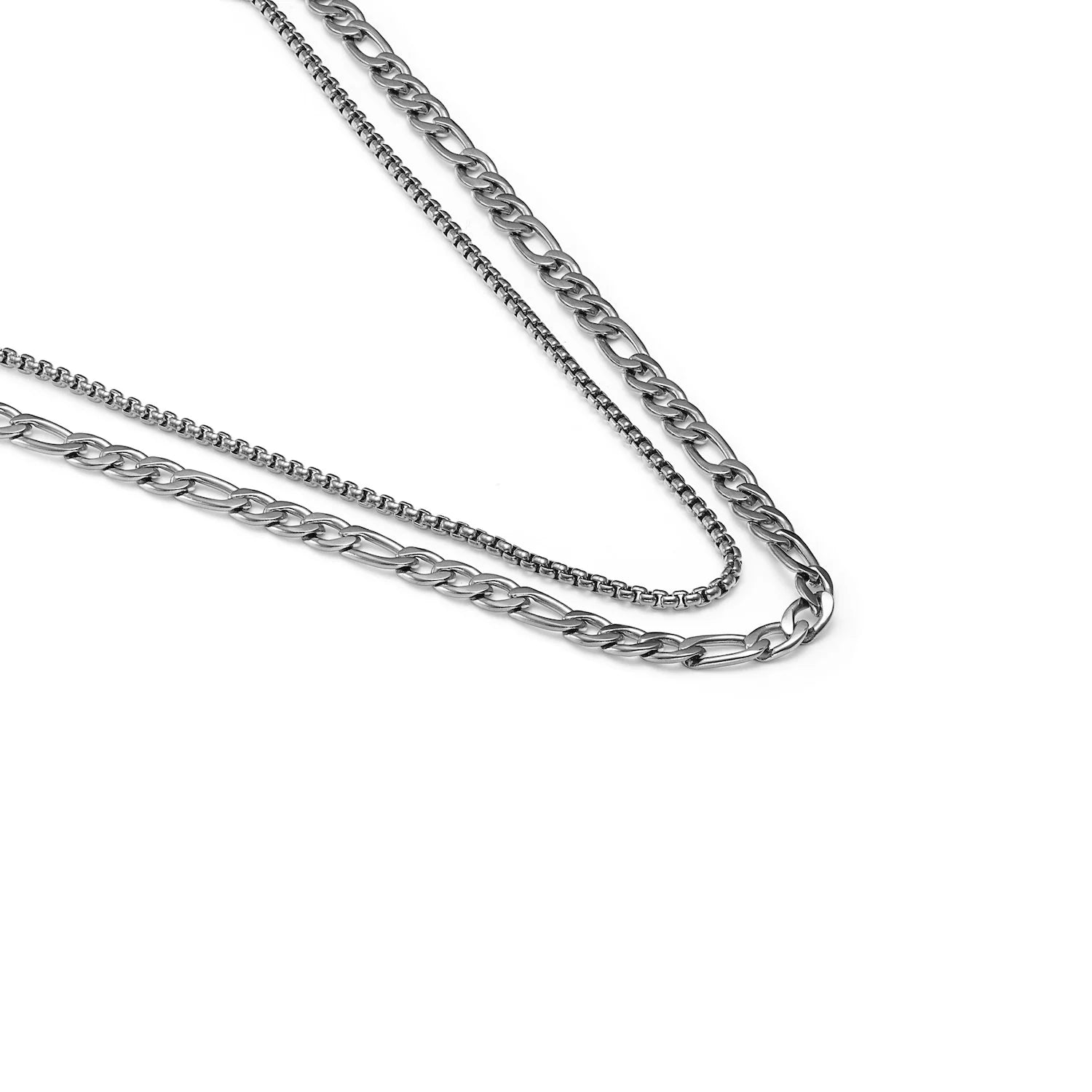 Silk & Steel Reflection Necklace - Silver